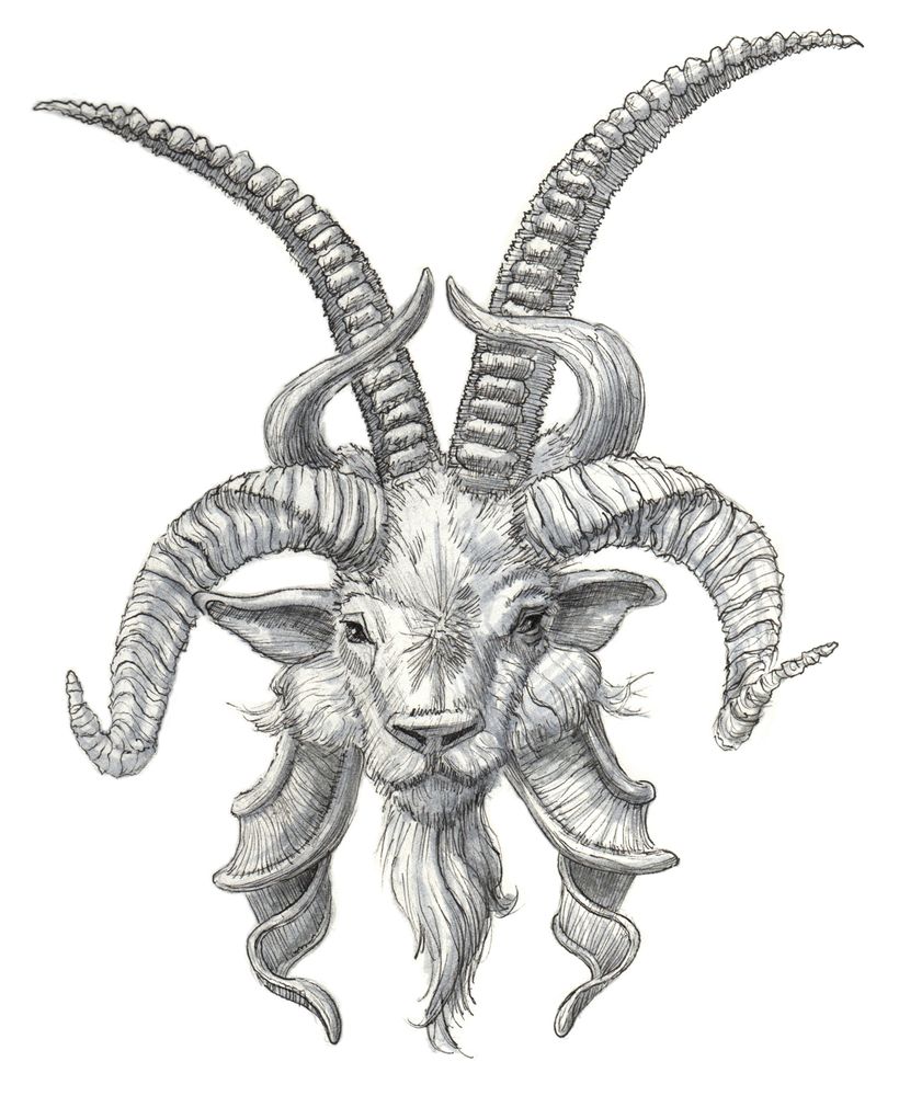 Pen drawing titled OctoRam.